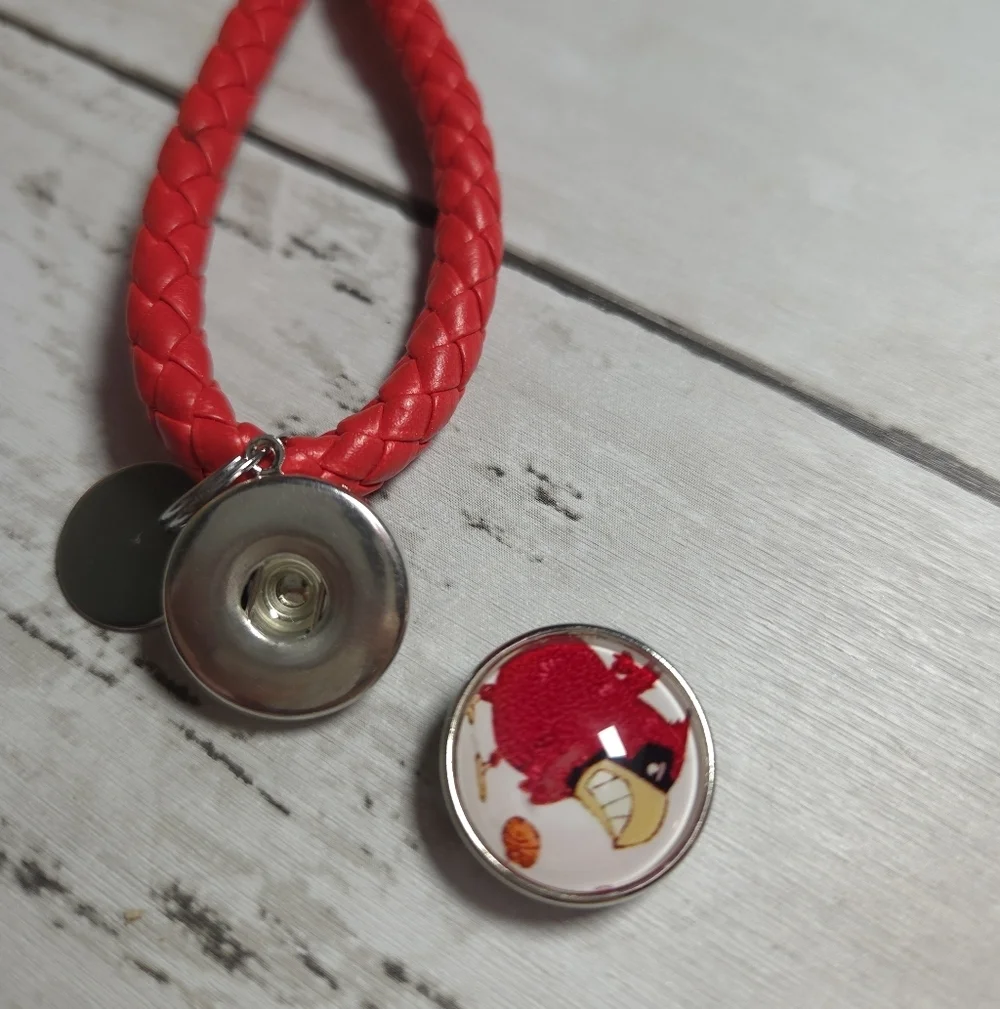 Louisville Cardinals Red Braided Keychain with Charm